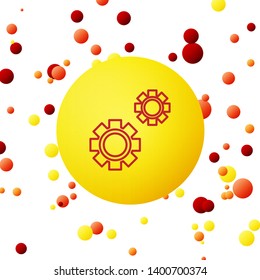 Bubble backgraund with Mechanism Icon. Gear symbol