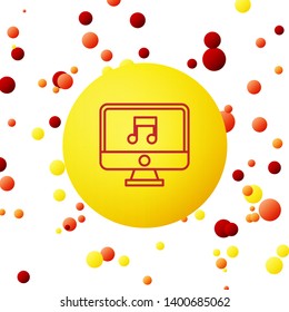 Bubble backgraund with Music computer icon