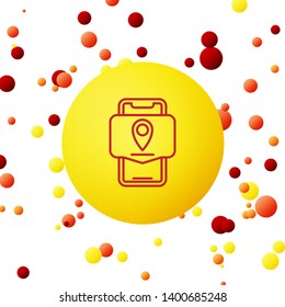 Bubble backgraund with Package tracking icon