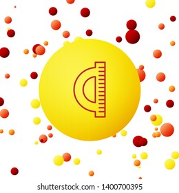 Bubble backgraund with The ruler icon. Ruler symbol