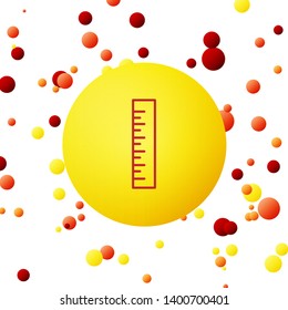 Bubble backgraund with The ruler icon. Ruler symbol