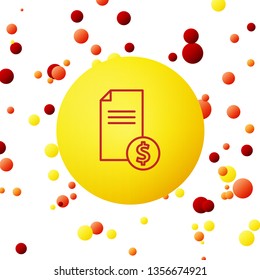 Bubble backgraund with Signing contract icon. Deal concept.