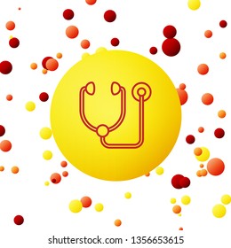 Bubble backgraund with Stethoscope icon. Symbol for your web site design. Medical and Health Care Stethoscope logo