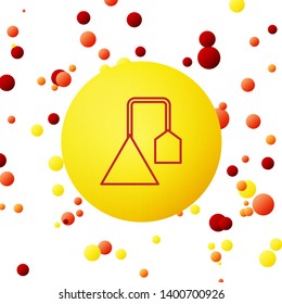 Bubble backgraund with Tea bag icon for your tea advertising design.