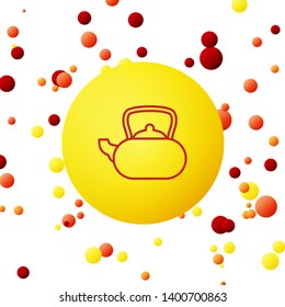 Bubble backgraund with Teapot icon. Drinks sign symbol