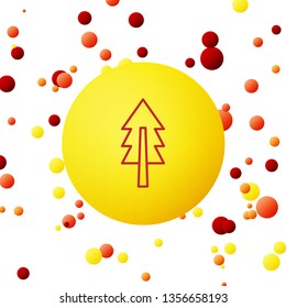 Bubble backgraund with Tree vector icon. Forest symbol. Fir-tree symbol