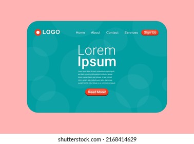 Bubble Background Landing Page Design Template EPS10 great to be used for your website, for a better web navigation, or as a flyer, background, wallpaper, or any other purposes