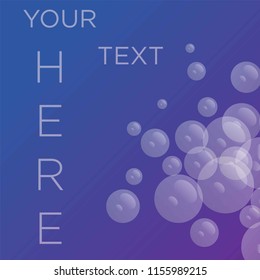 bubble background template with space for text