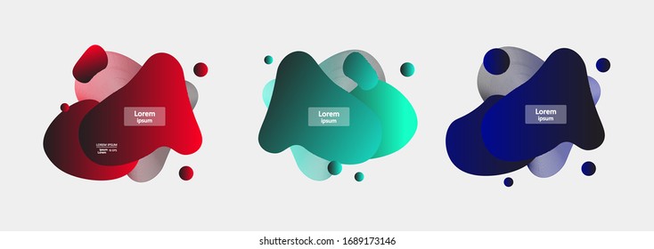Juegos de insignias de burbujas. Decoración minimalista a la moda. Vector Eps 10.