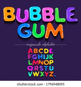 Bubble balloon like uppercase alphabet vector design.