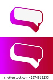 Bubble or balloon text logo template with gradient color for podcast or other purpose