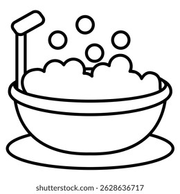 Bubble Bath icon represented by Bubble Bath Line style.