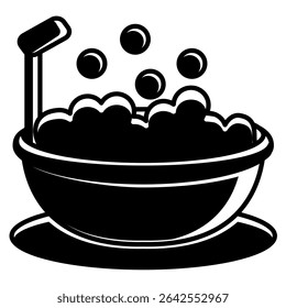 Bubble Bath icon represented by Bubble Bath Black Filled style.