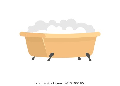 Bubble bathtub. Bathtub illustration. Bubble soap. Body wash. Baby bathtub. Showering.