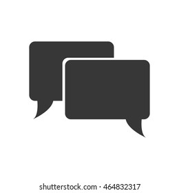 bubble black communication message icon. Isolated and flat illustration. Vector graphic