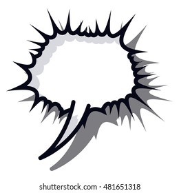 bubble black and white icon. Communication and message theme. Isolated design. Vector illustration
