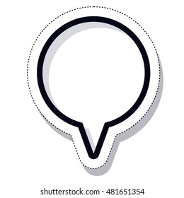 bubble black and white icon. Communication and message theme. Isolated design. Vector illustration