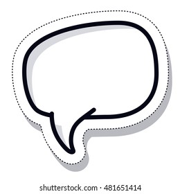 bubble black and white icon. Communication and message theme. Isolated design. Vector illustration