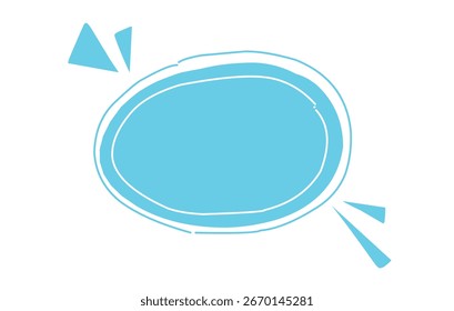 bubble blank text with blue color on white background