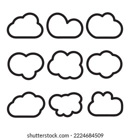 Bubble blobs icon set design illustration