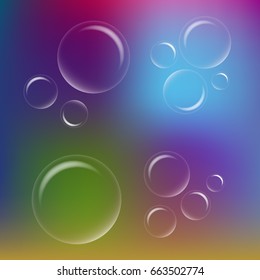 Bubble in a Blue Background Vector Art