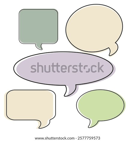 bubble blue dialogue, message outline color blank