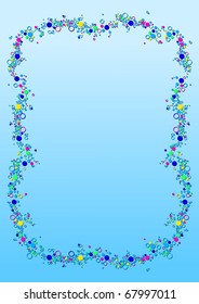 Bubble Border, in happy seventies retro like color scheme