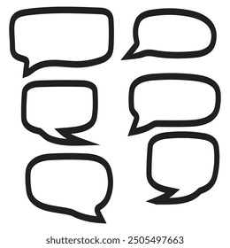 Bubble box black icon and chat outline shape design.