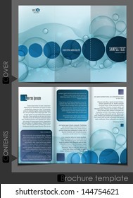 Bubble brochure design template. Vector illustration. Eps 10.