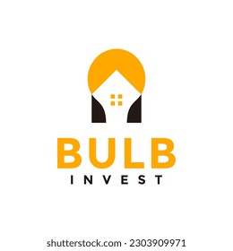 Bubble bulb agent real estate icon logo vector design