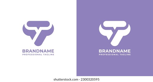 Bubble Bull Logo, suitable for any business related to bulls and chat