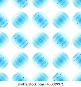 Bubble bump football equipment seamless pattern.