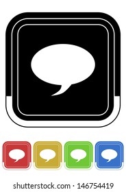 Bubble button retro colors square