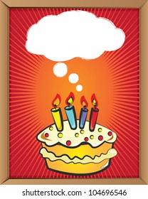 Bubble and cake,Vector