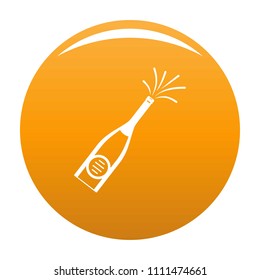 Bubble champagne icon. Simple illustration of bubble champagne vector icon for any design orange