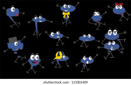 bubble characters - social network, vector