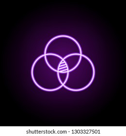 bubble chart line icon. Elements of Chart and diagram in neon style icons. Simple icon for websites, web design, mobile app, info graphics