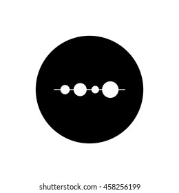 Bubble chart, scheme, diagram, template. Infographic template