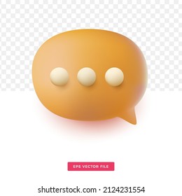 chats de burbuja 3d. lindo estilo de caricatura. 3.ᵉʳ icono de dibujos animados