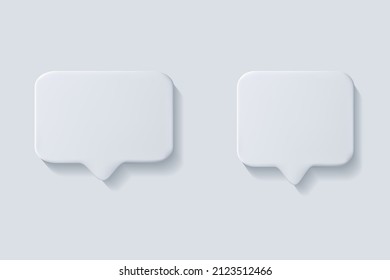 bubble chat 3d. white speech bubble.