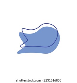 Icono de diseño de blobs de charla de burbuja