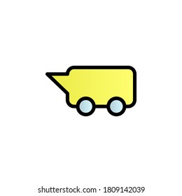 Bubble, chat, bus color gradient vector icon