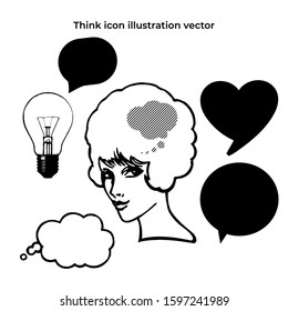 Bubble chat clip art vector illustration for comic, poster. Thinking symbol. Communication element. Eps 10 