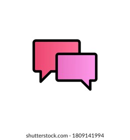 Bubble, chat color gradient vector icon