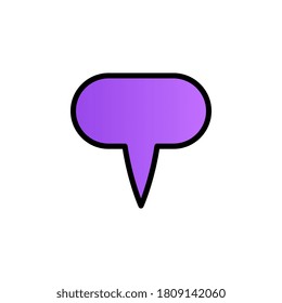 Bubble, chat color gradient vector icon