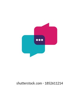 bubble chat colorful vector logo