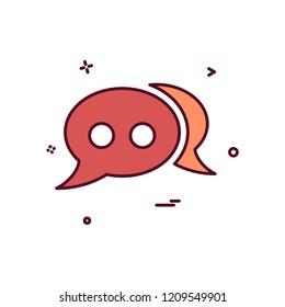 Bubble chat comment forum sms speech icon vector design