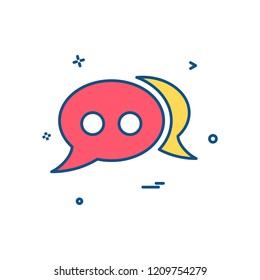 Bubble chat comment forum sms speech icon vector design