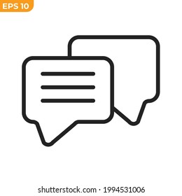 bubble chat comment icon symbol template for graphic and web design collection logo vector illustration