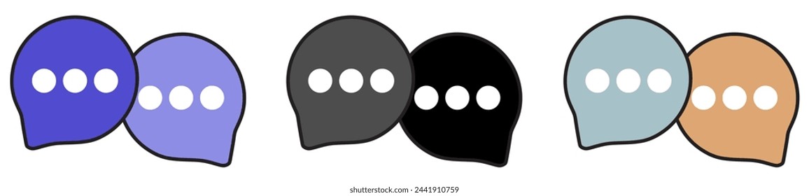 Bubble chat o comentario Concepto de medios sociales en línea con mostrar SMS, mensaje, comunicación, comunicarse digitalmente mínimo en el fondo azul pastel cielo, banner, sitio web,